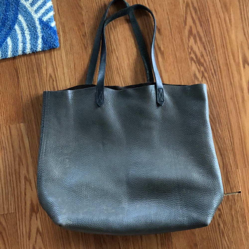 Madewell leather transport tote bag